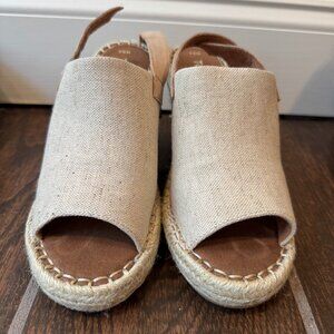 TOMS Canvas Espadrille Wedges